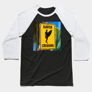 Surfer crossing Baseball T-Shirt